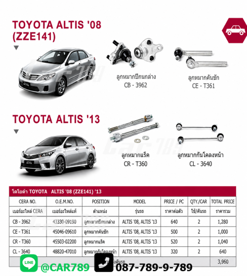 ลูกหมากALTIS