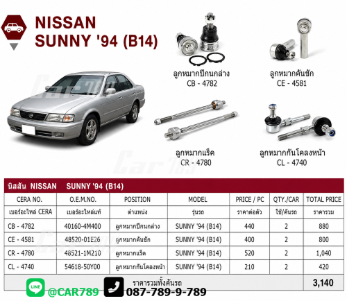 ลูกหมากSUNNY B14
