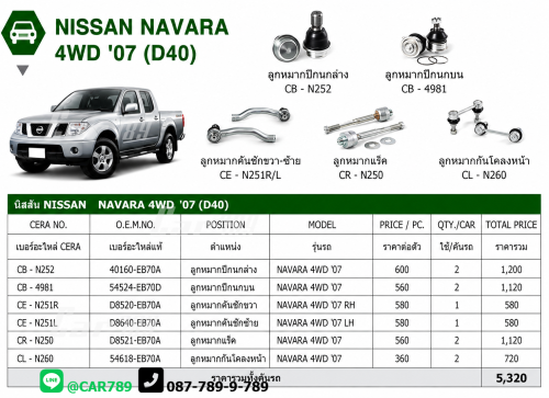 ลูกหมากNAVARA