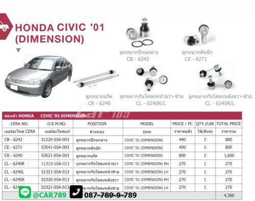 ลูกหมากCIVIC